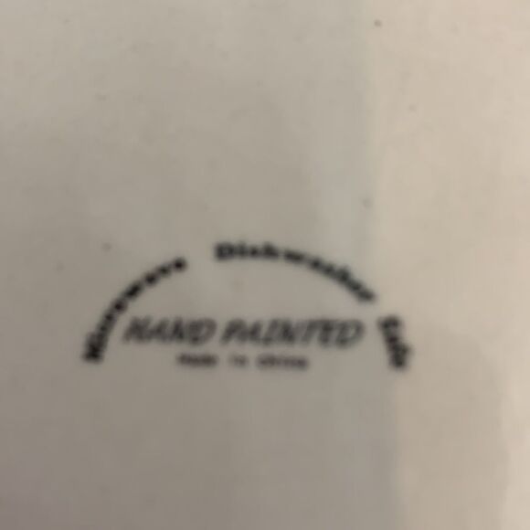 Ceramic Bowl Blue Pink Flowers 8 Cups Or 64 Ounces Large Serving Hand Painted - Picture 5 of 6